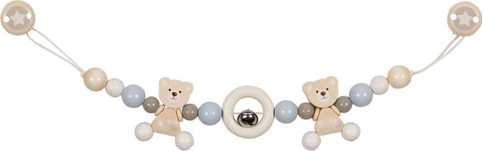 Goki Wooden Stroller Chain Beert with Clips