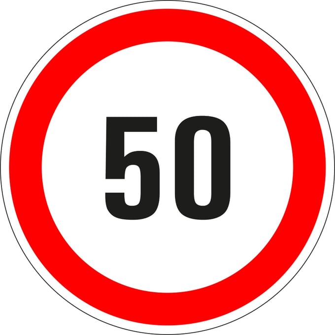 50 sticker - zelfklevende folie 100 mm