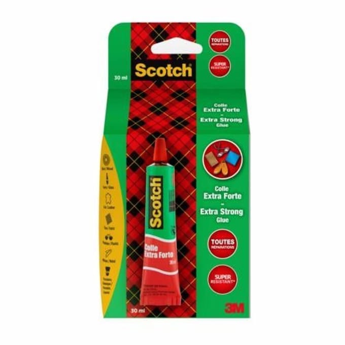 Scotch Alleslijm Extra Strong – 30 ml – Krachtige Universele Lijm – Sneldrogend & Transparant