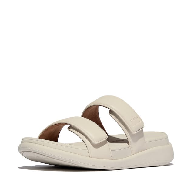 FitFlop F-Mode Go Adjustable Flatform Two-Bar Slides Vrouwen - Paris Beige