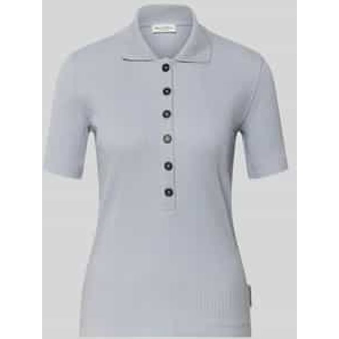 Slim fit Poloshirt van Mix van katoen en modal