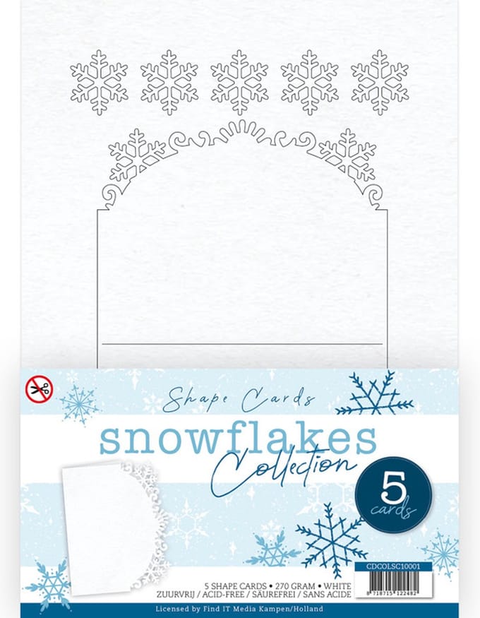 Card Deco Snowflake Collection - Shape Card White