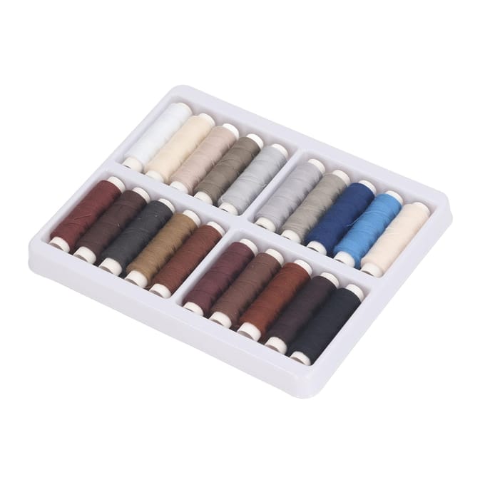 20 Kleuren Naaigaren Kits 328ft Polyester Naaigaren Multifunctioneel DIY Naaigaren Spoelen gray