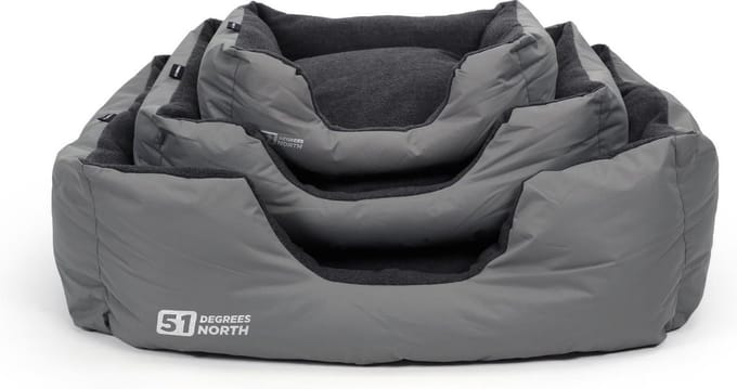 51Degrees North Storm Hondenmand - S - Licht Grijs - 50 x 40 x 20 cm