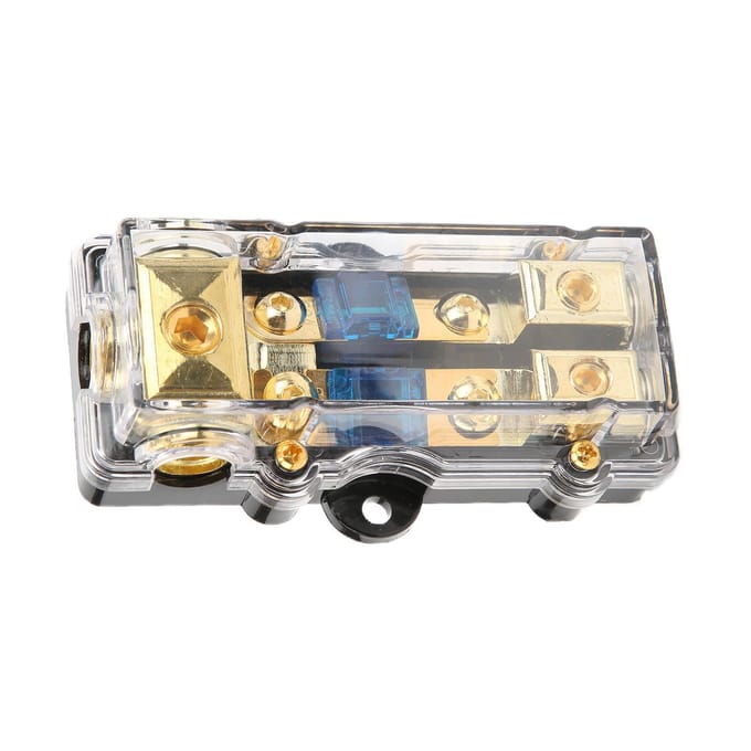 60A Stroomverdeelblok 1 Uit 2 In Hittebestendig Auto Audio Splitter Zekeringhouder voor Auto gray