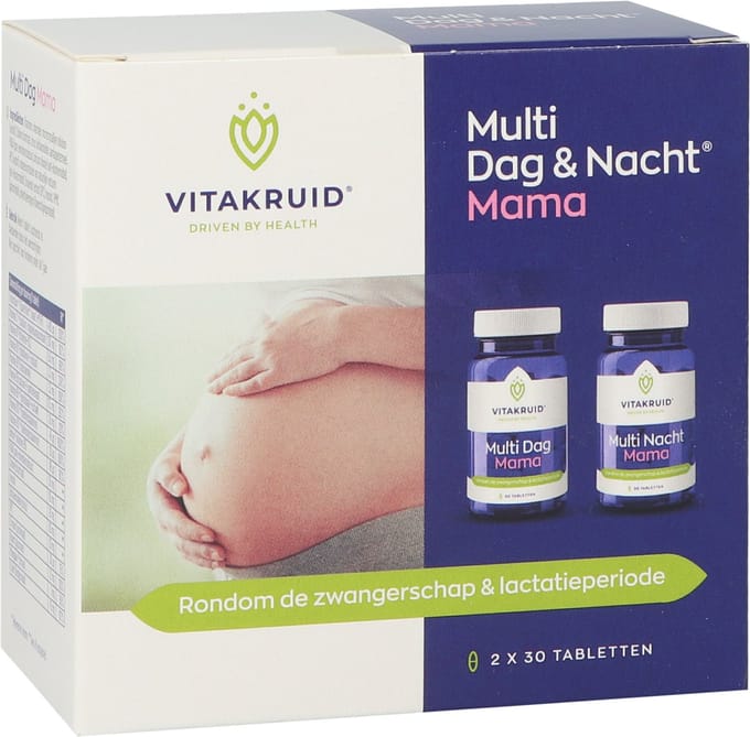 Vitakruid Multi Dag & Nacht mama Voedingssuplement - 30 Dag tabletten - 30 Nacht Tabletten
