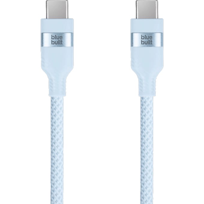 BlueBuilt Usb C naar Usb C Kabel 1,5m Nylon Lichtblauw