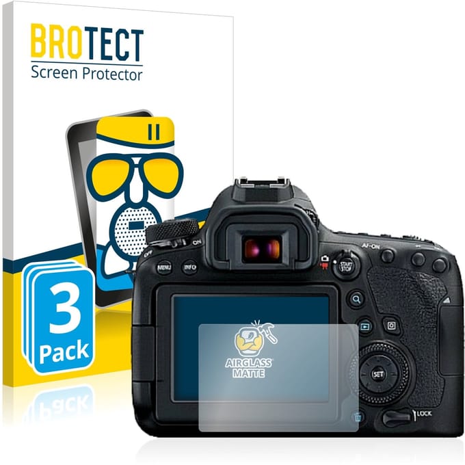 BROTECT - Screenprotector voor Canon EOS 6D Mark II - Folie Beschermfolie Beschermglas matte 3 Stuks
