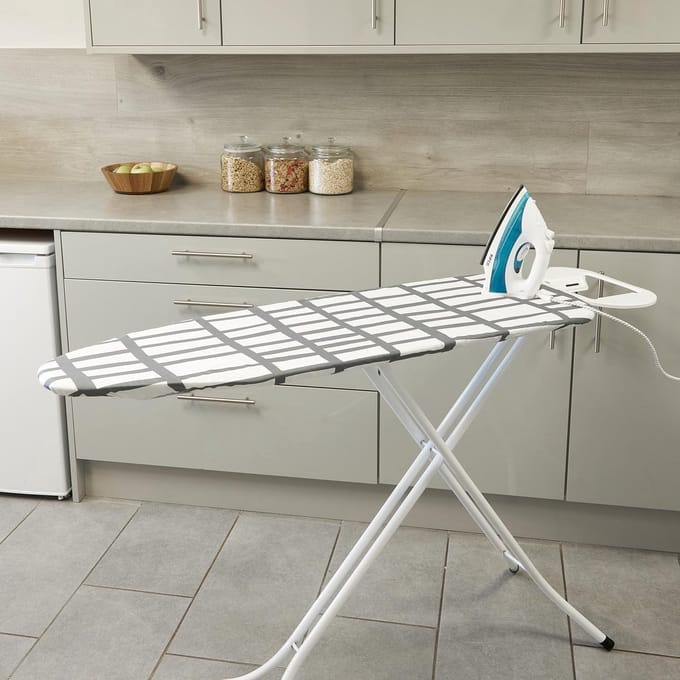 Verstelbare Strijkplank Medium (110x34cm) - Opvouwbaar met Katoenen Hoes