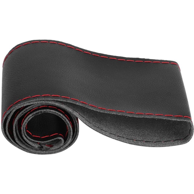 Microfiber Leer Stuurhoes Universeel DIY Naaien Auto Interieur Accessoire 38cm15inZwart black