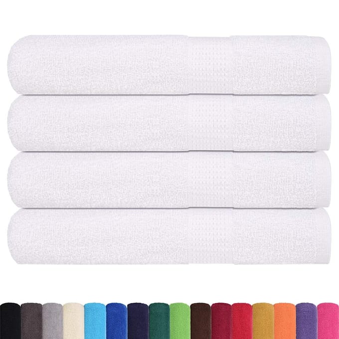 vidaXL - Handdoeken - FROGN - 4 - st - 100x200 - cm - 360 - g/m² - wit