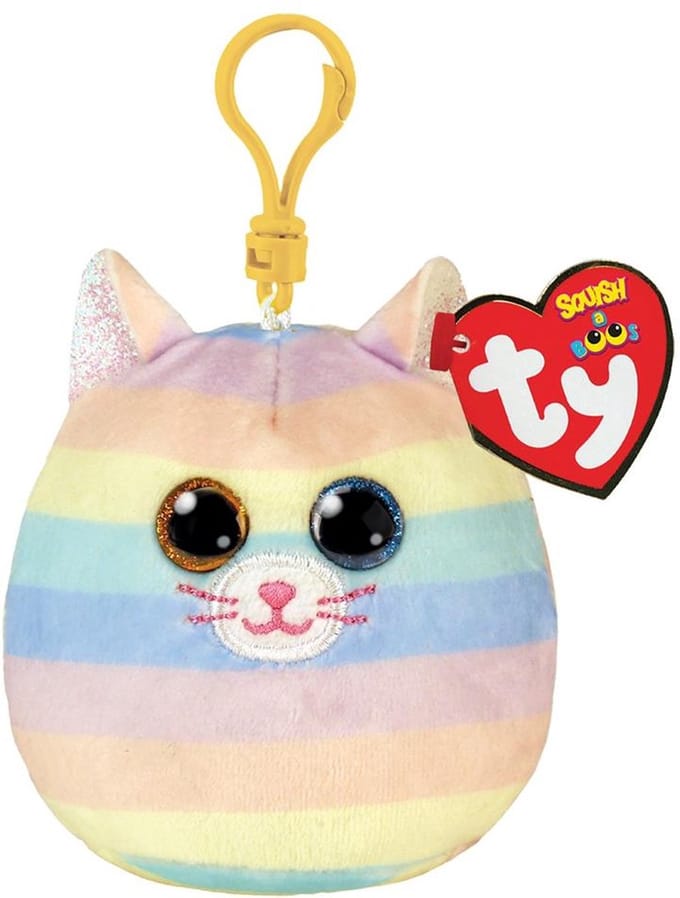 Ty Squish a Boo Clips Heather Cat 8cm
