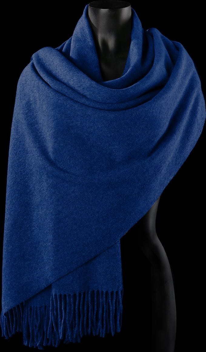 Comunque... - Sjaal - Wol - Langwerpig - Blauw