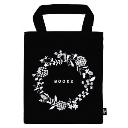 Libri_x boekentas katoen, formaat 20 x 25 cm. - books flowers