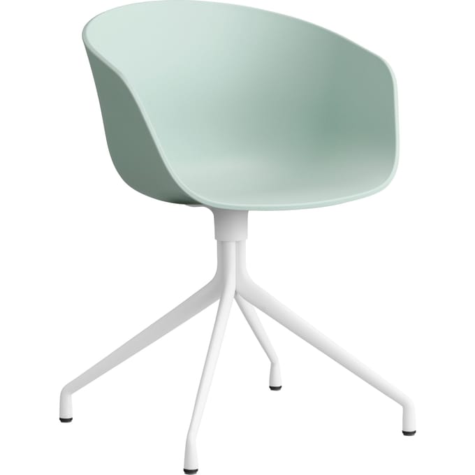 HAY About a Chair AAC 20 - dusty mint 2.0 - wit - Standaard glijders kunststof