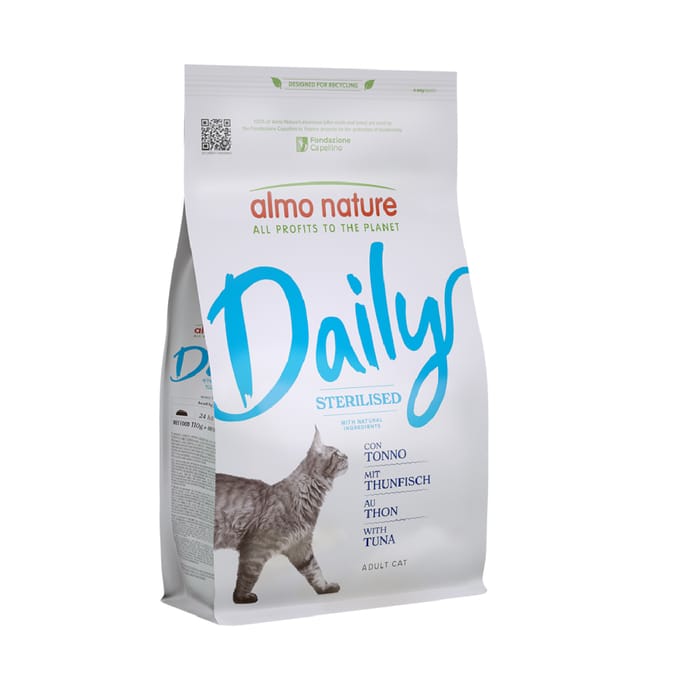 1,2 kg Almo Nature Daily Sterilised tonijn droog kattenvoer