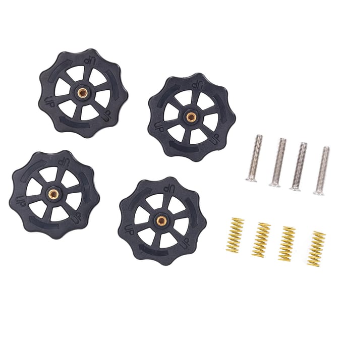 Verwarmd Bed Nivelleringsmoer Handmatige Nivelleringsmoer Verwarmd Bed Veerschroevenset voor 3D-printer black