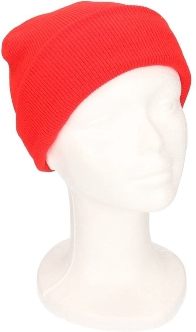 Basic winter muts rood voor meisjes