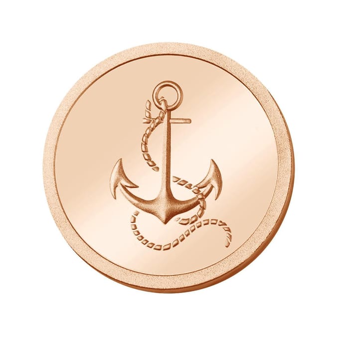 Quiges - Munthouder Munt 25mm Trust Hope Peace Roségoudkleurig - EPRS028