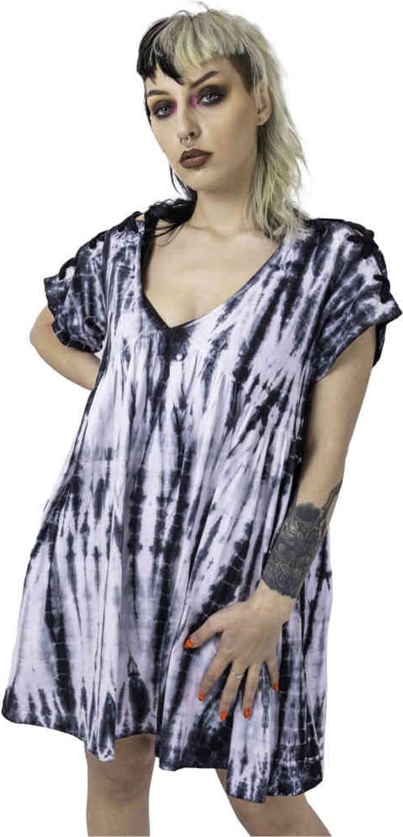 Chemical Black - AMBROSIA Korte jurk - M - Zwart/Wit