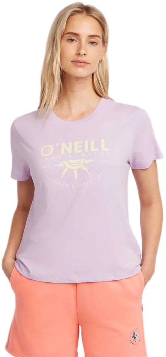 O´neill Front Print T-shirt Met Korte Mouwen Paars M Vrouw