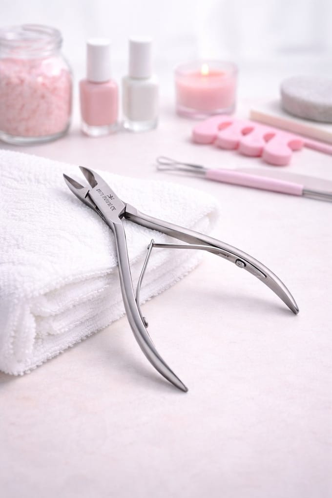 Belux Surgical Instruments / Nageltang gebogen met dubbel scharnier Voor Harde Teennagels 12 cm
