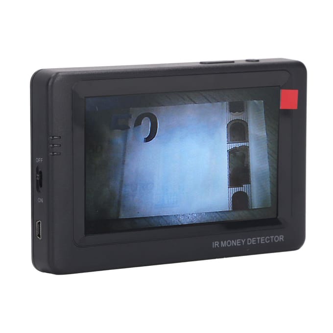 Geld Detector Machine Kleine Handheld Vervalsd Biljet Valuta Euro Dollar Russische Roebel Bankbiljet gray