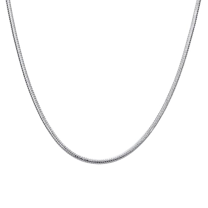 Miresa - Slang Ketting - Zilverkleurig - L 60 cm, B 1 mm - Hoge kwaliteit