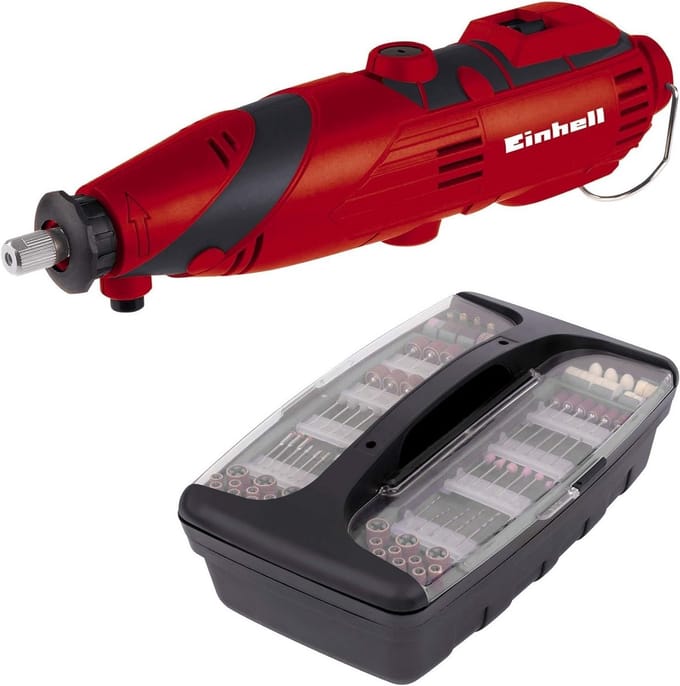 Slijp en Graveermachine - Multitool Elektrisch - Klus en Hobby - Variabele Snelheid - 135 Watt - Rood