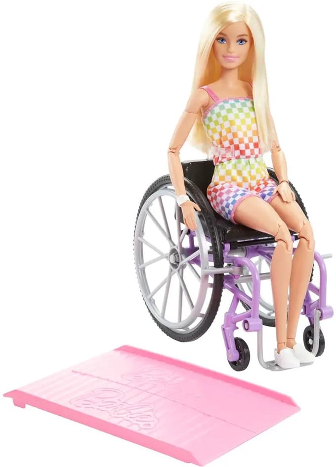 Barbie in rolstoel m/accessoires Speelpoppen
