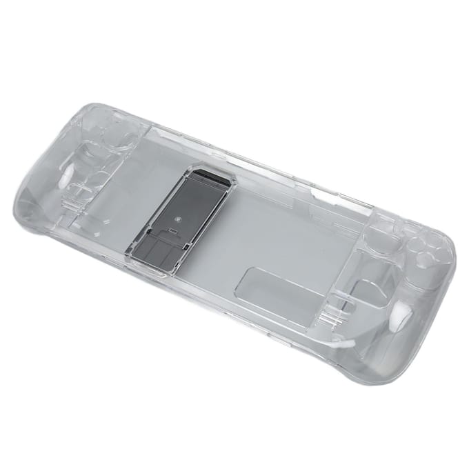 Transparante Case met Kickstand voor Steam Deck Transparant Schokabsorberend Anti-slip Hard PC Beschermend gray