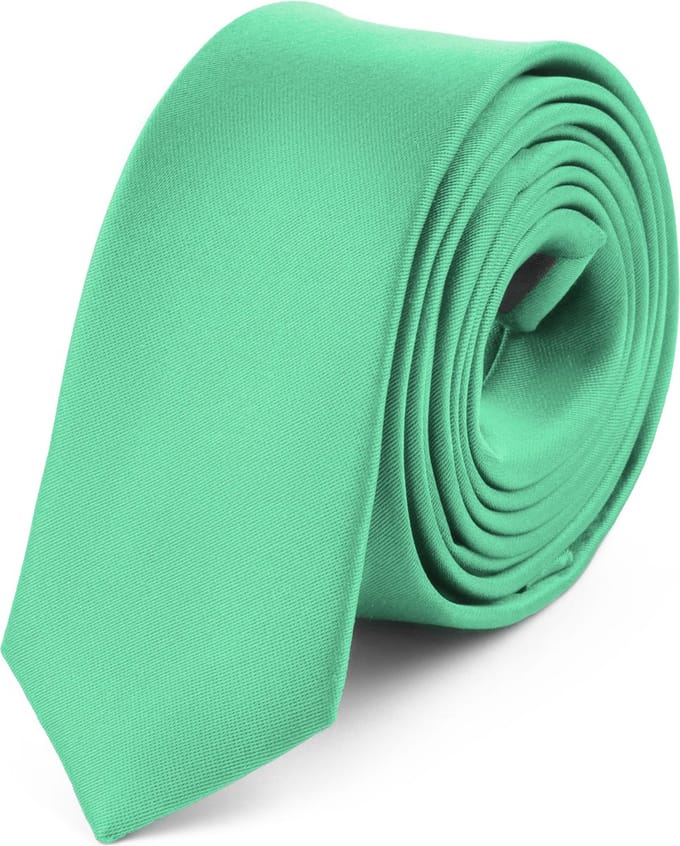 Ladeheid Smal Stropdas - Stropdassen voor heren - Lengte: 150 cm, Breedte: 5 cm - Mint - LA-SR-SP-5