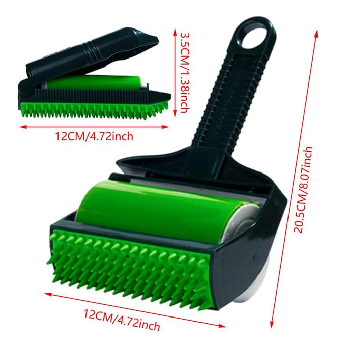 Stick It Roller, Huisdierhaarverwijderaar Roller Herbruikbare Stick It Roller Plakkerige Wasbare Pluisrollers voor Kleding Meubels Autostoelen groen