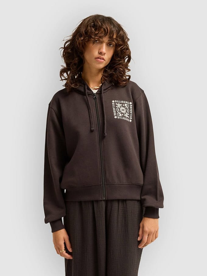 Billabong Always Looking Sweatshirt Met Rits Bruin M Vrouw