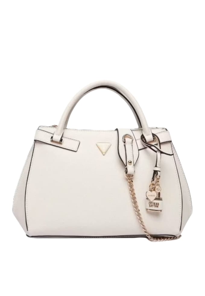 GUESS handtas schoudertas Serenova Girlfriend Satchel Cream White crème