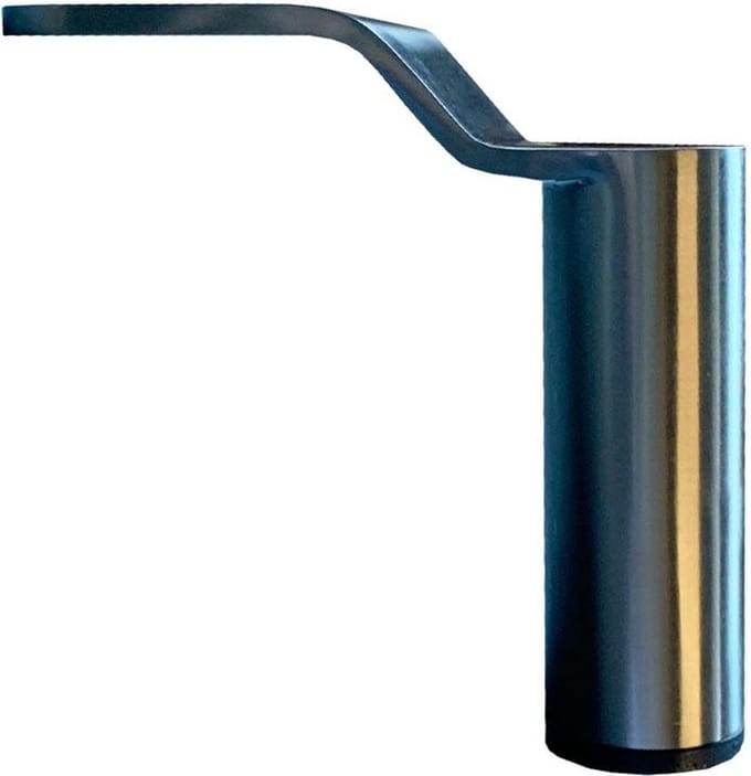 Stalen meubelpoot rvs look rond ø 3,8 cm en hoogte 14 cm - Set van 4 stuks