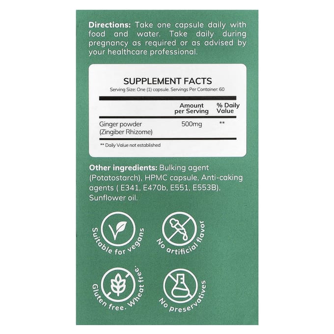 Conceive Plus, Nausées matinales, 500 mg, 60 capsules