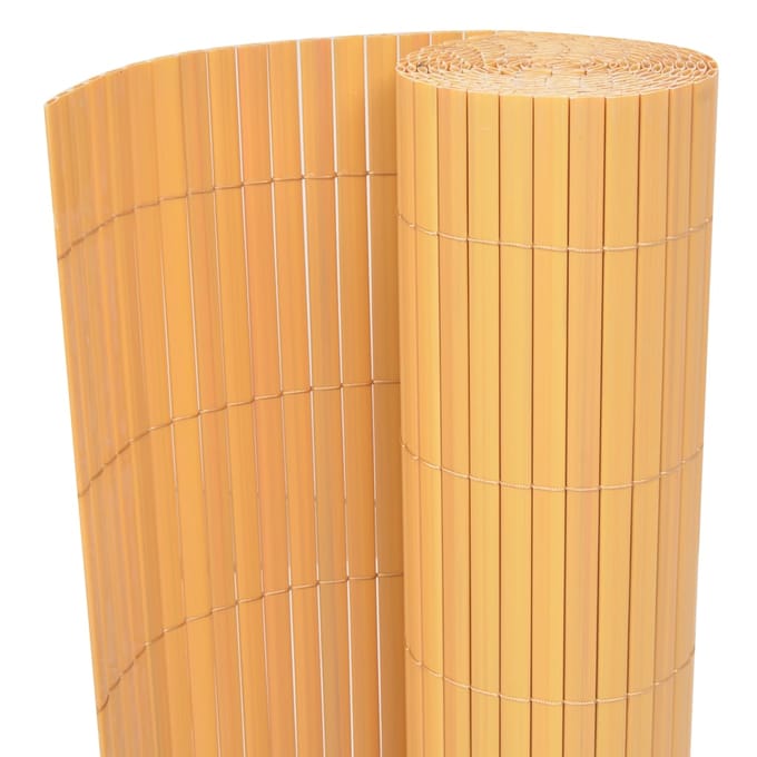 vidaXL - Tuinafscheiding - dubbelzijdig - 90x300 - cm - PVC - geel