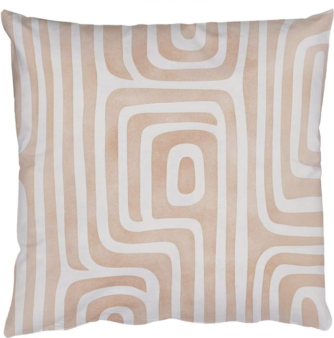Sierkussens - Kussentjes Woonkamer - 60x60 cm - Decoratief - Labyrint - Beige