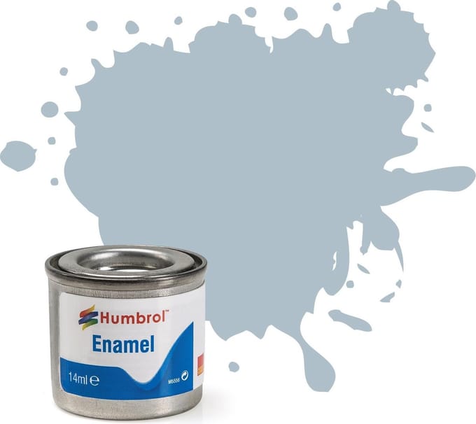 Humbrol Hobbyverf Enamel verf - #127 US Ghost Grey - Satin - Enamel Verf potje - 14 ml