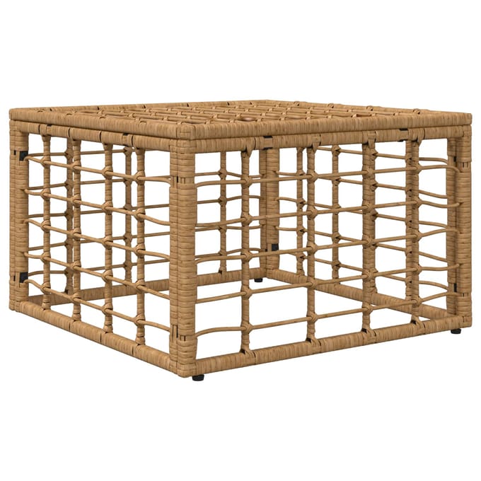 vidaXL - Tuin - Voetenbank - Naturel - poly - rattan