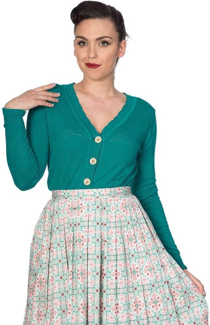 Dancing Days - JUNE Cardigan - L - Groen