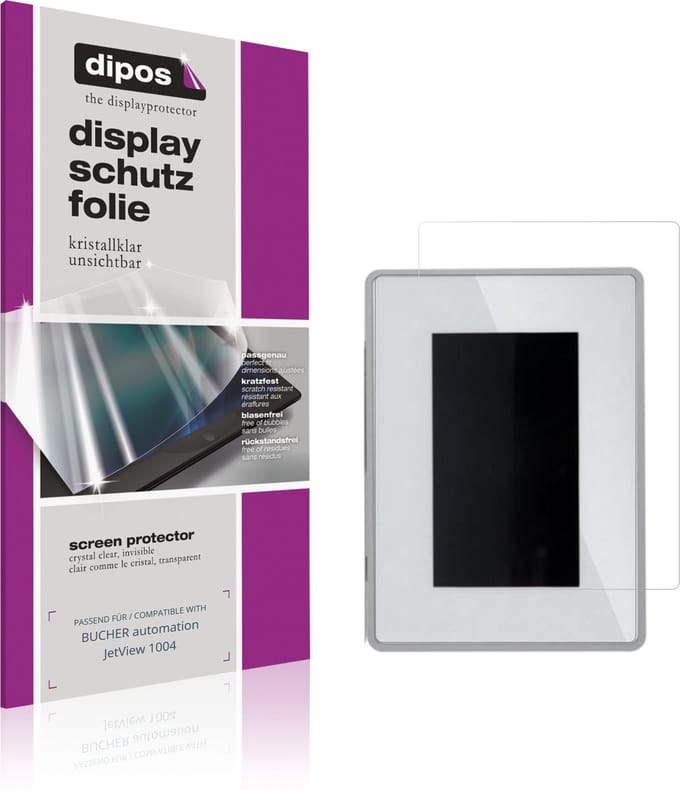 dipos – 2x Beschermfolie geschikt voor BUCHER automation JetView 1004 | Krasbestendige & heldere Screenprotector Ultra-Thin