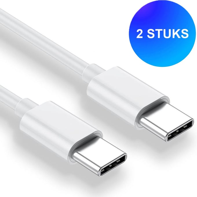BSTNL 2x USB C Kabel - 1 Meter - USB C naar USB C - Quick Charge