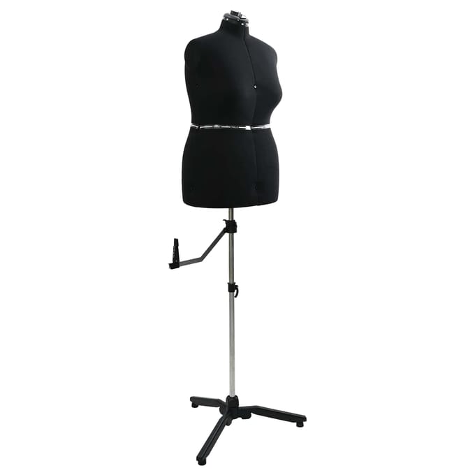 Mannequin de couture réglable pour femme Velours Noir