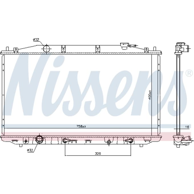 Radiator, motorkoeling NISSENS 68138