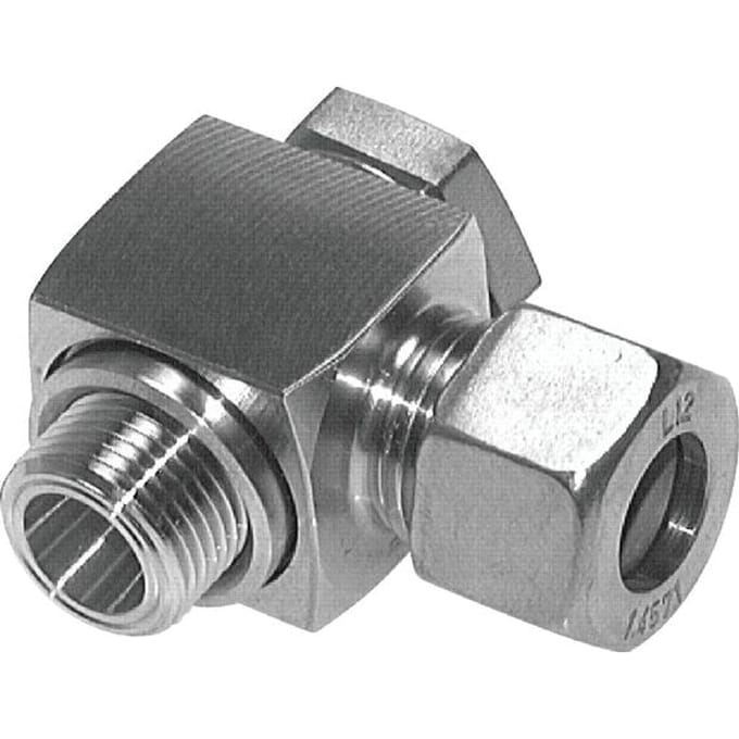 8L & M12x1.5 RVS Swivel Joint Knelfitting Buitendraad 315bar Draaibaar ISO 8434-1