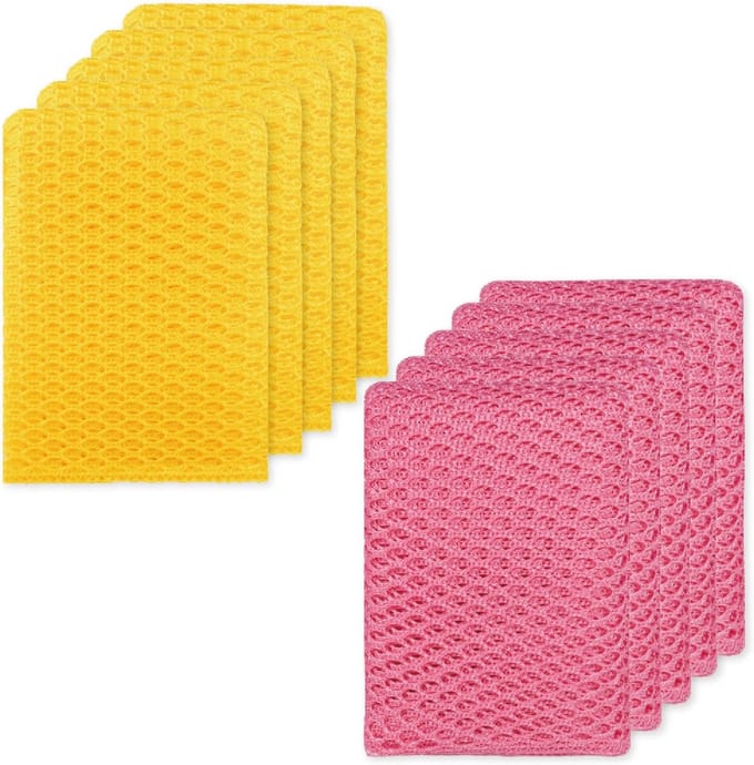 10 stuks Basic Afwasnetjes - Zacht en Krachtig Reinigen zonder Krassen