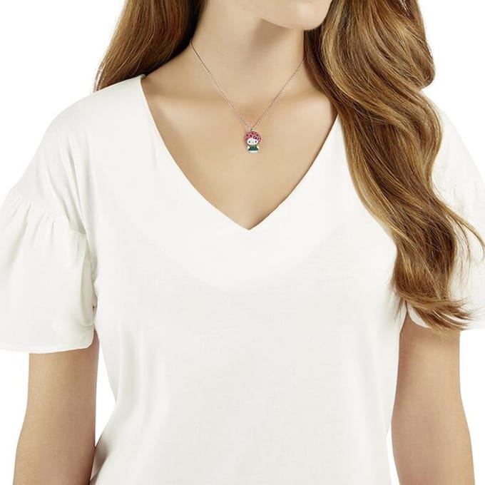 Swarovski Hello Kitty Watermeloen Ketting Damesketting 5373134 White Gold-Plated,F white