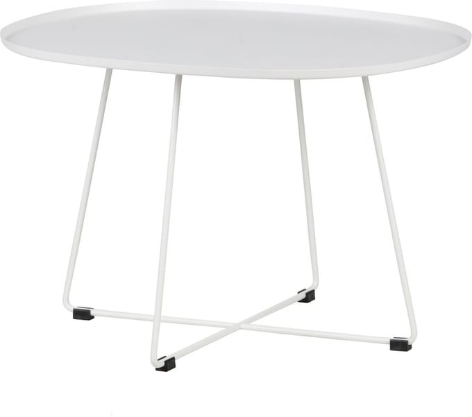 WOOOD Otis Bijzettafel XL - Metaal - Wit - 47x70x60
